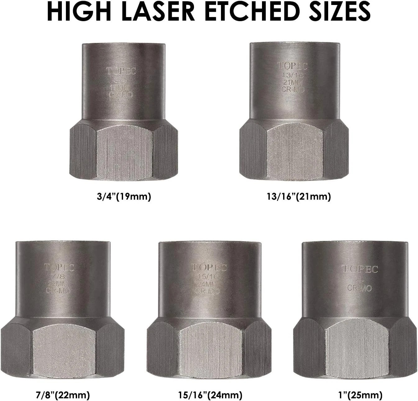 5-Piece Heavy Duty Bolt Remover Set – 1/2″ Drive Impact Tool for Stripped Bolts