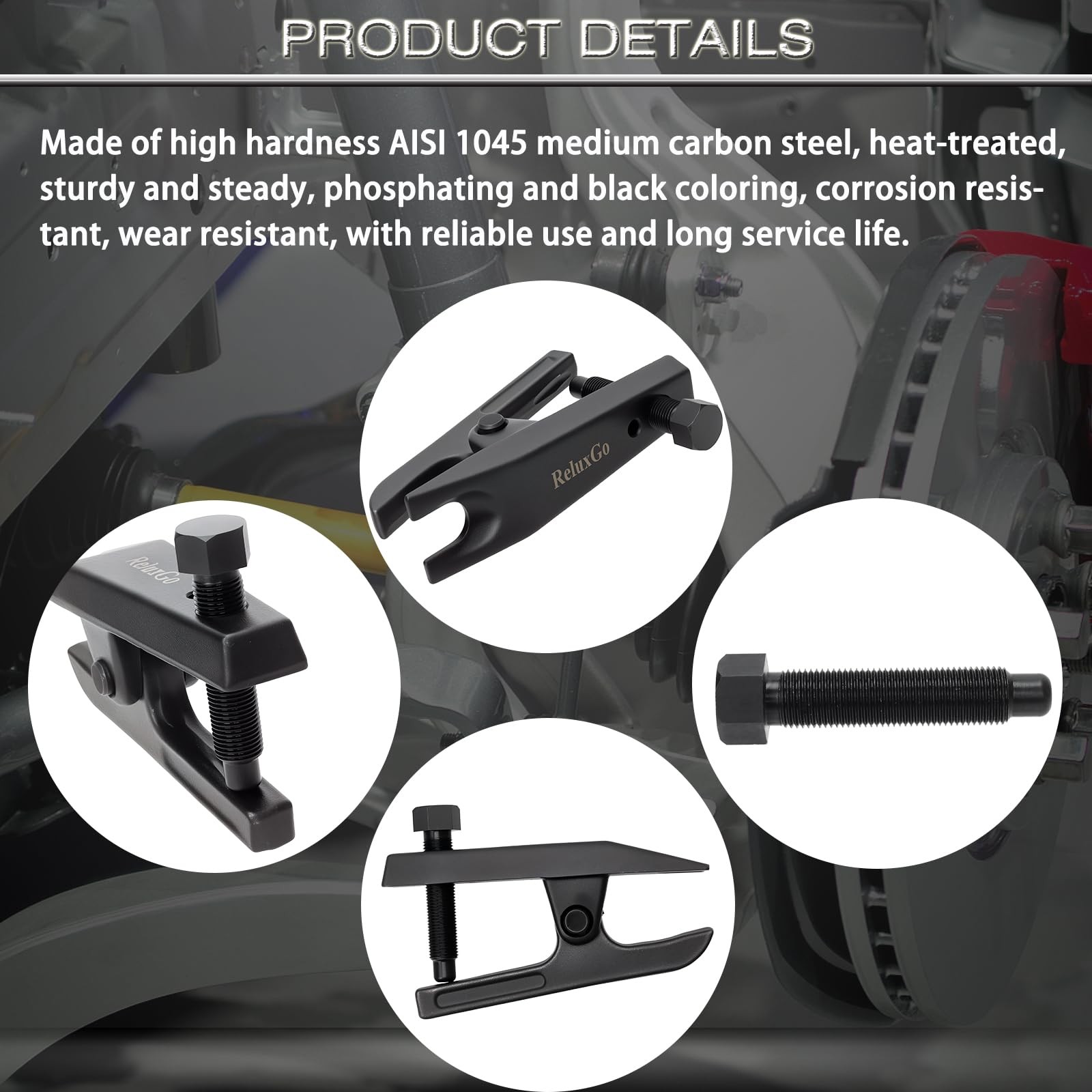 ReluxGo Universal Ball Joint Separator Tool Adjusts from 1-1/2″to 1-7/8″,…
