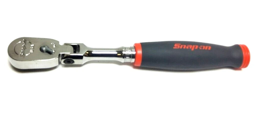 Snap-on Red 3/8″drive 9″ long FLEX Head Ratchet Red Soft Handle FHF80A