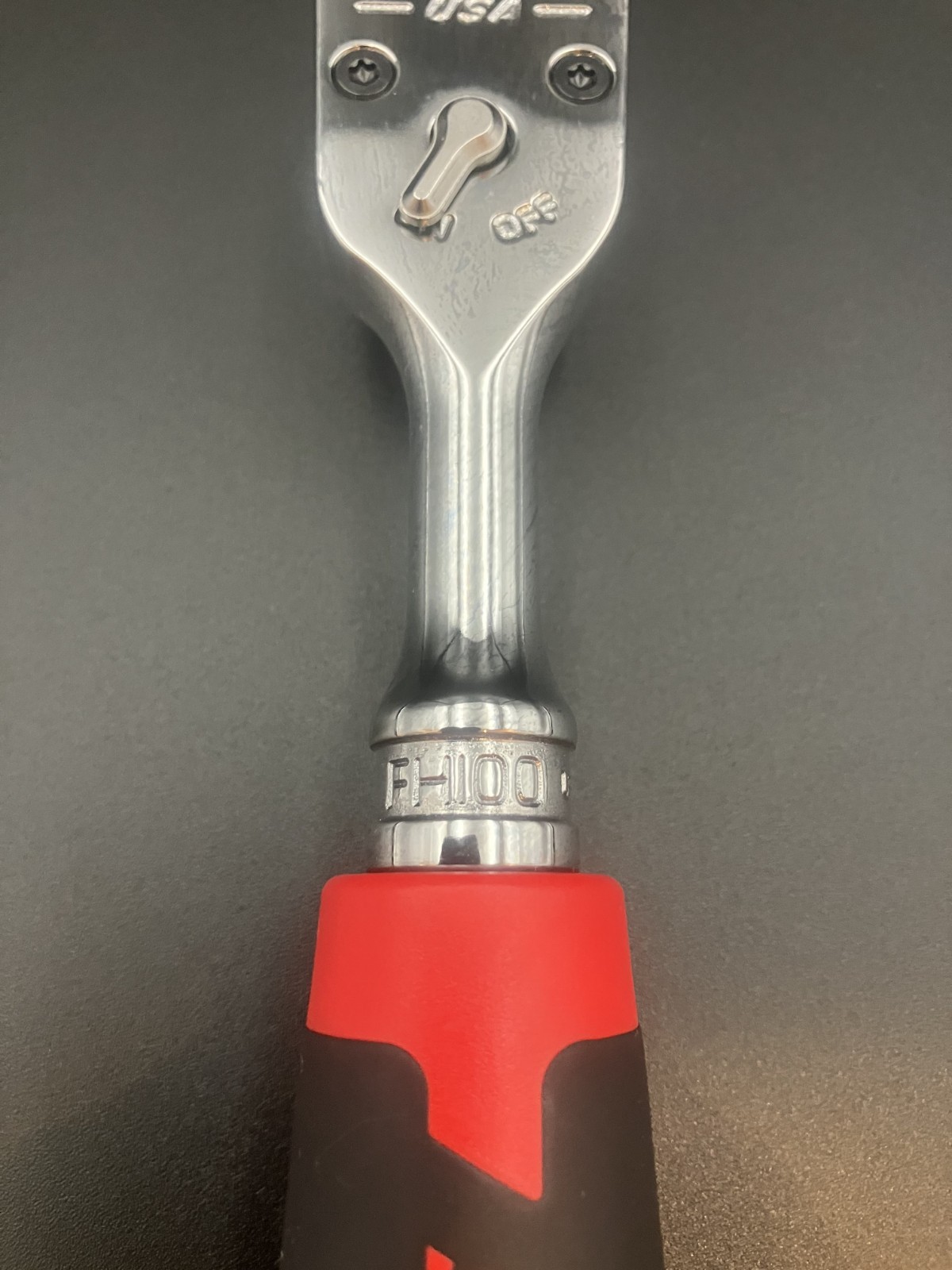Snap-on FH100 3/8″ Drive 100 Tooth Red Soft Grip Handle Ratchet Tool MSS ZIK New