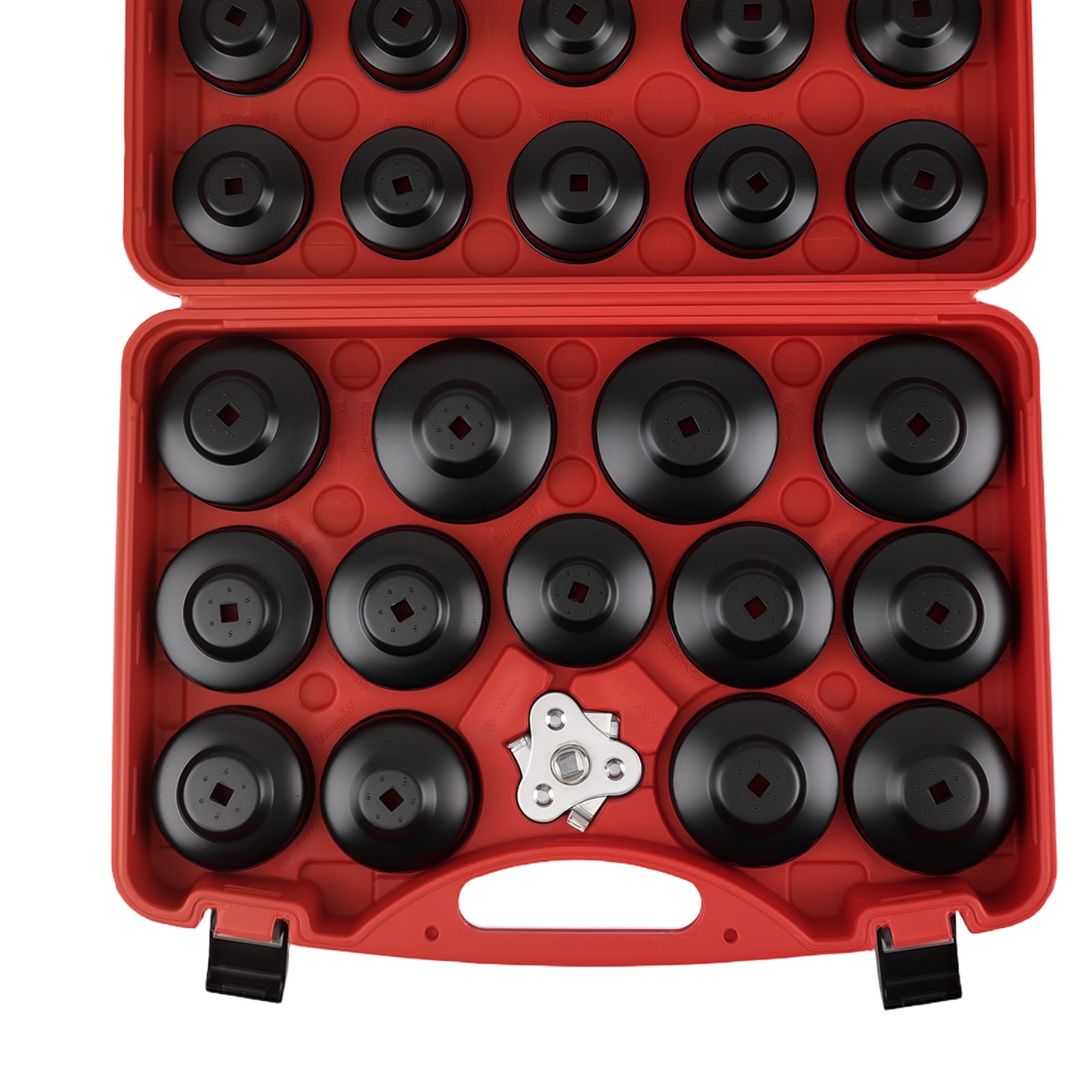 30pc Oil Filter Socket Set for Vehicle Service Tool Kit 65-120mm with Case