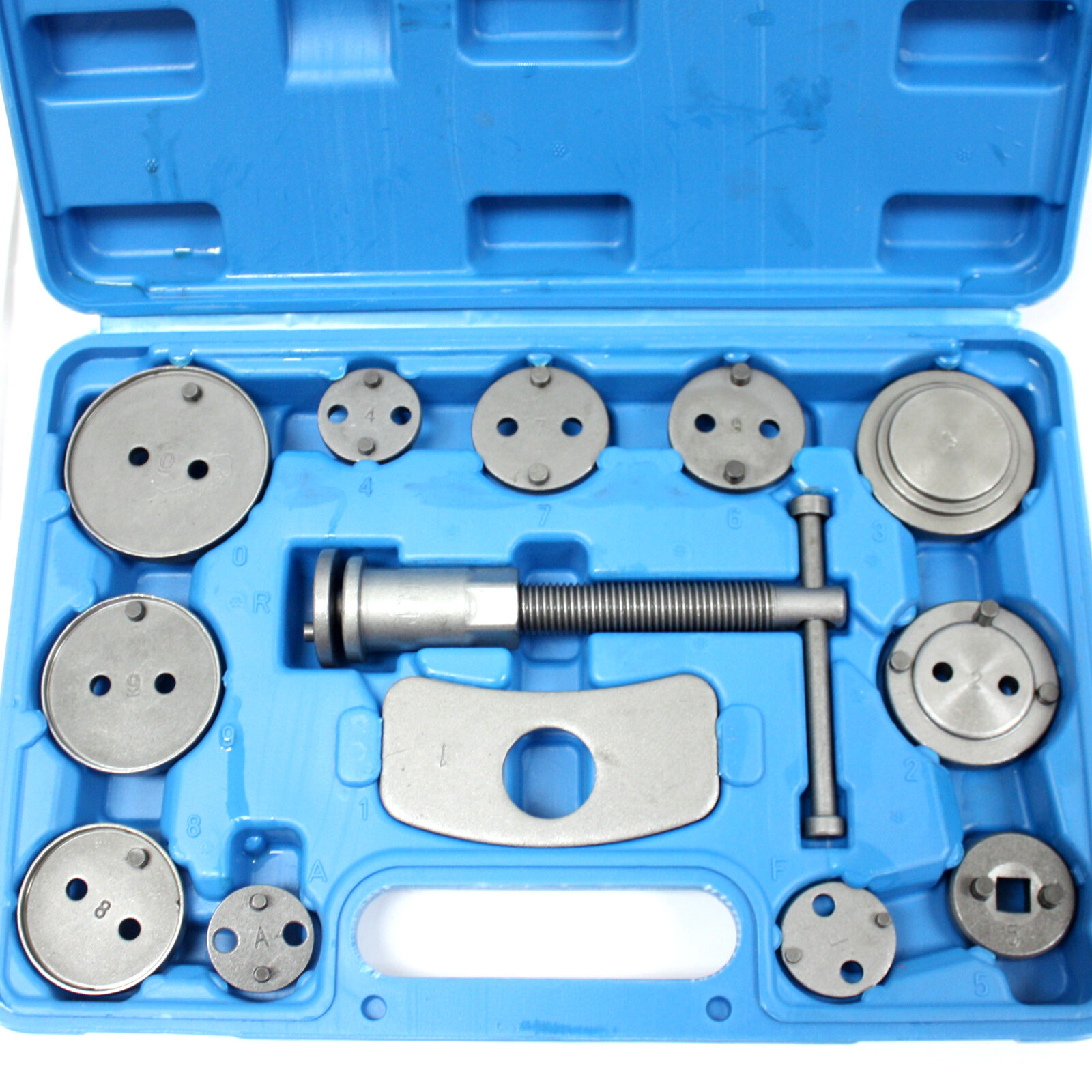 13 pc Brake Disc Piston Push Wind Back Pad Compressor Universal Caliper Tool Kit