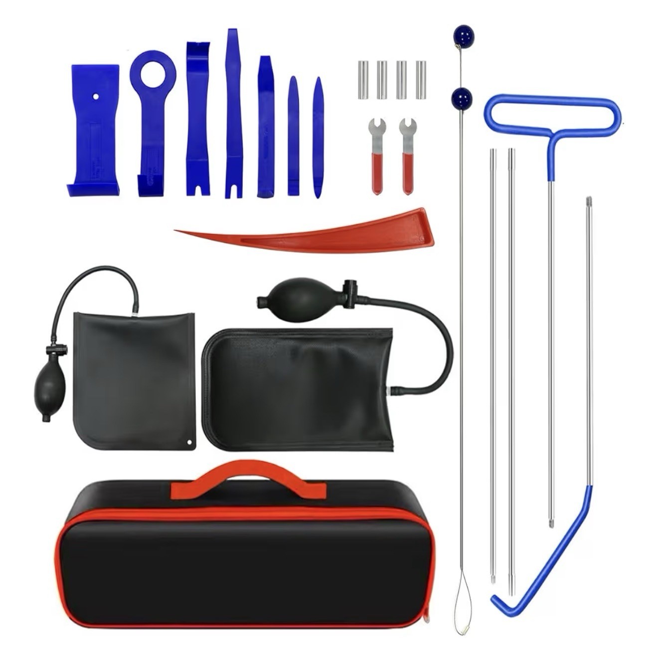 22PCS Car Trim Removal Tool Kit Auto Door Panel Dash Clip Repair Set w/ Air Pump