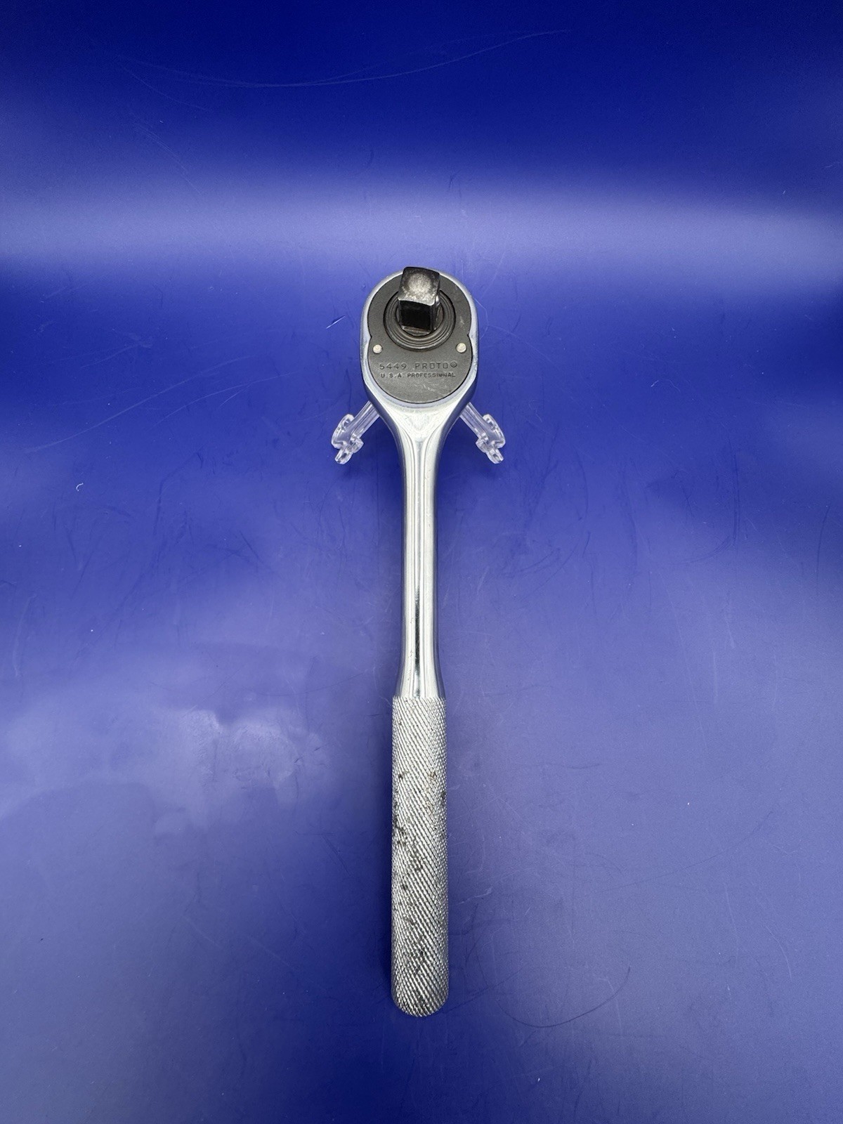 Proto Professional Rare All Chrome 1/2” Ratchet No.5449 Super Nice Made In USA