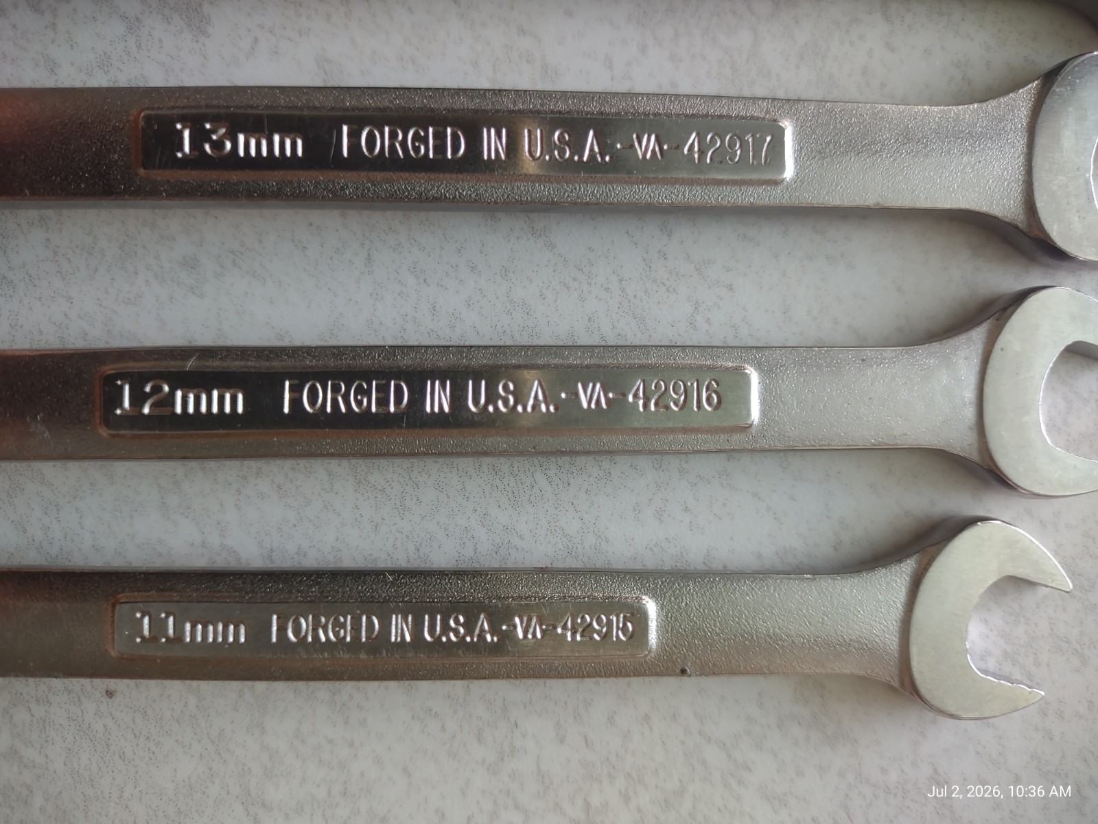 6pc Vintage Craftsman Metric Combination Wrench Lot 11mm-16mm VA Made In USA