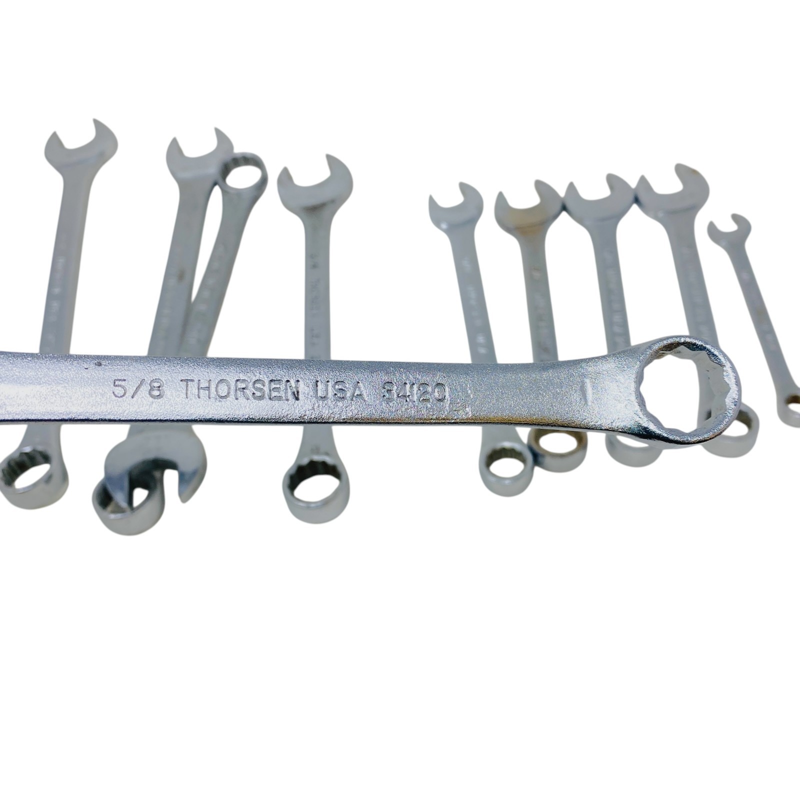 Thorsen USA Combination Wrench Lot SAE Mechanics Hand Tools Set, 10 Pcs