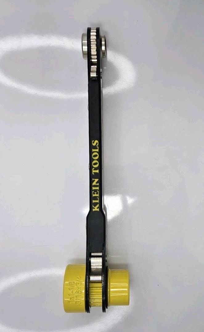 Klein Tools KT155HD Heavy-Duty 5-In-1 Lineman’s Ratcheting Wrench with Bolt
