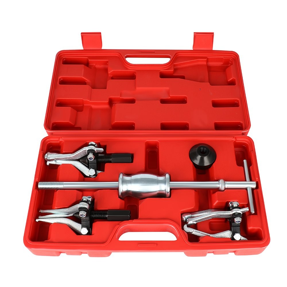 Internal External Bearing Puller 3 Jaw Pullers Slide Hammer Set w/Case Tool Kits
