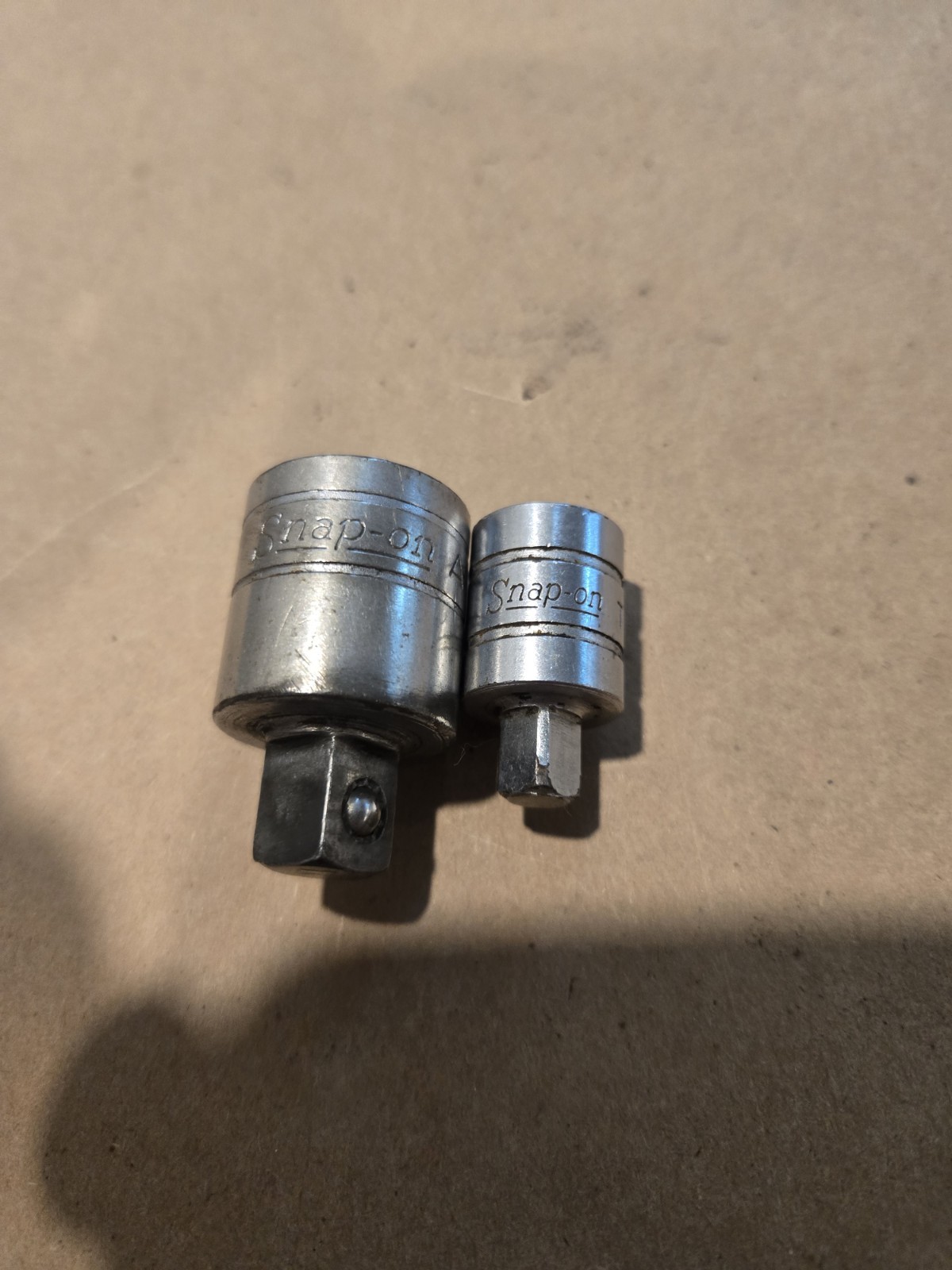 Snap On 3/8″ F To 1/4″ M 1/2″ F To 3/8″ M Drive Chrome Adaptor Sockets USA Lot