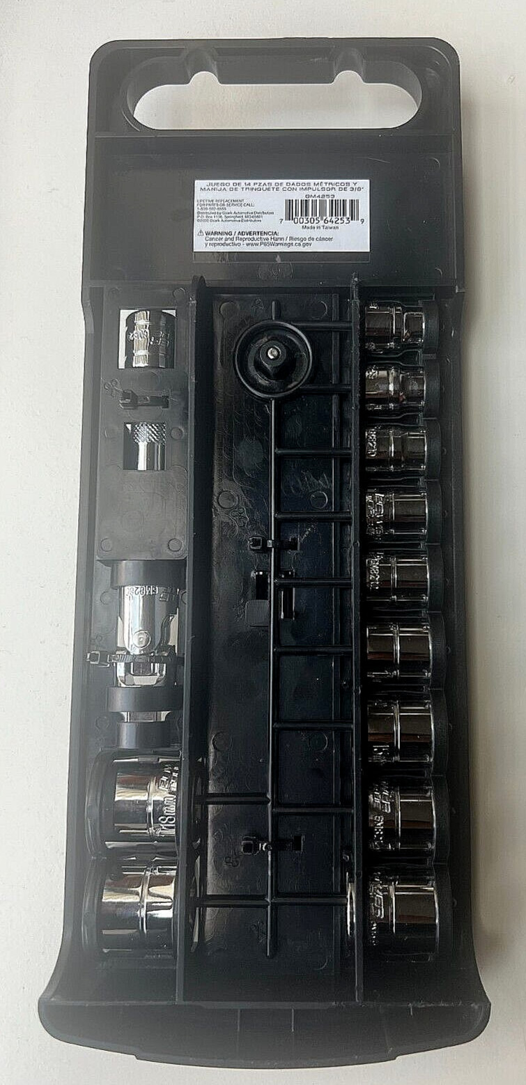 Power Torque 14 Piece Ratchet and MM Socket Set GM4253 3/8″ Drive