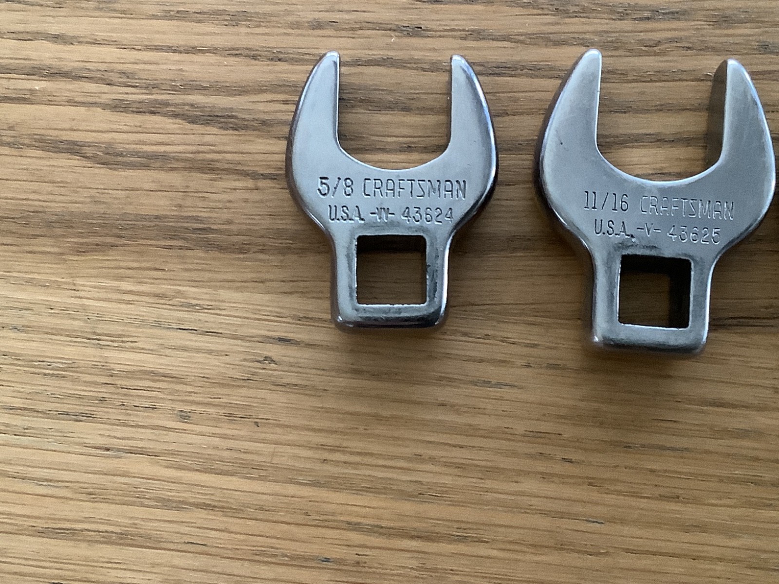 Craftsman And One Snap On 3/8″ Drive 3/8″-1” Crowfoot Wrench Set 15/16 Missing