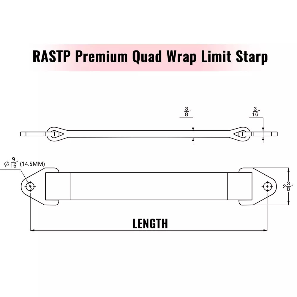 BLUE 10000lb Limit Straps Shock Suspension 10″ 12″ 14″ 16″ 18″ 20″ 22″ 24″ 26″
