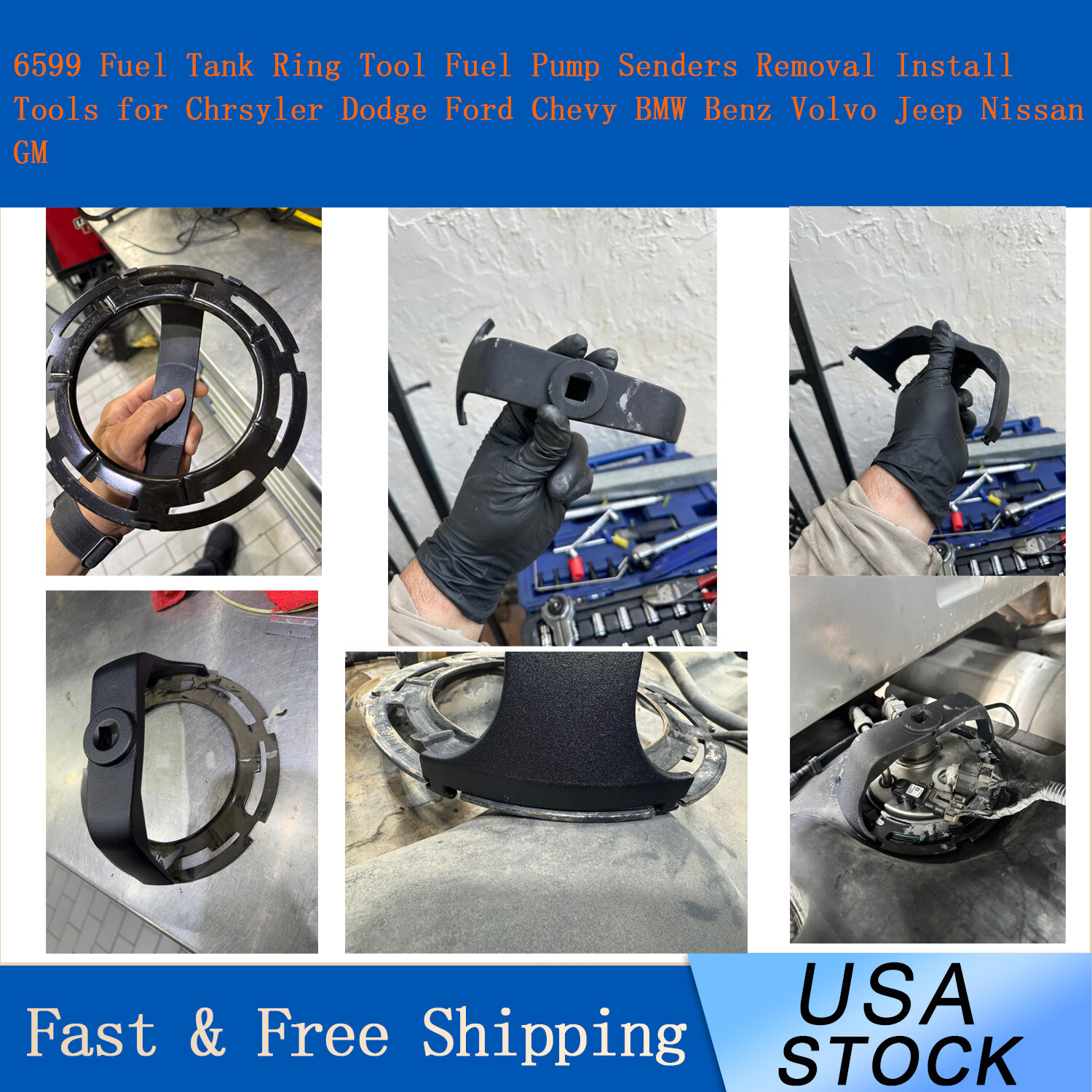 6599 Fuel Tank Lock Ring Wrench Tool Pump Removal Installer for Dodge Ram Nissan
