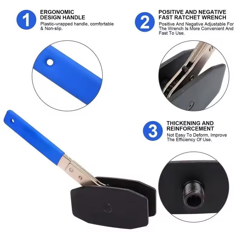 Car Ratchet Brake Piston Spreader Wrench Caliper Pad Install Tool Press Ratchet