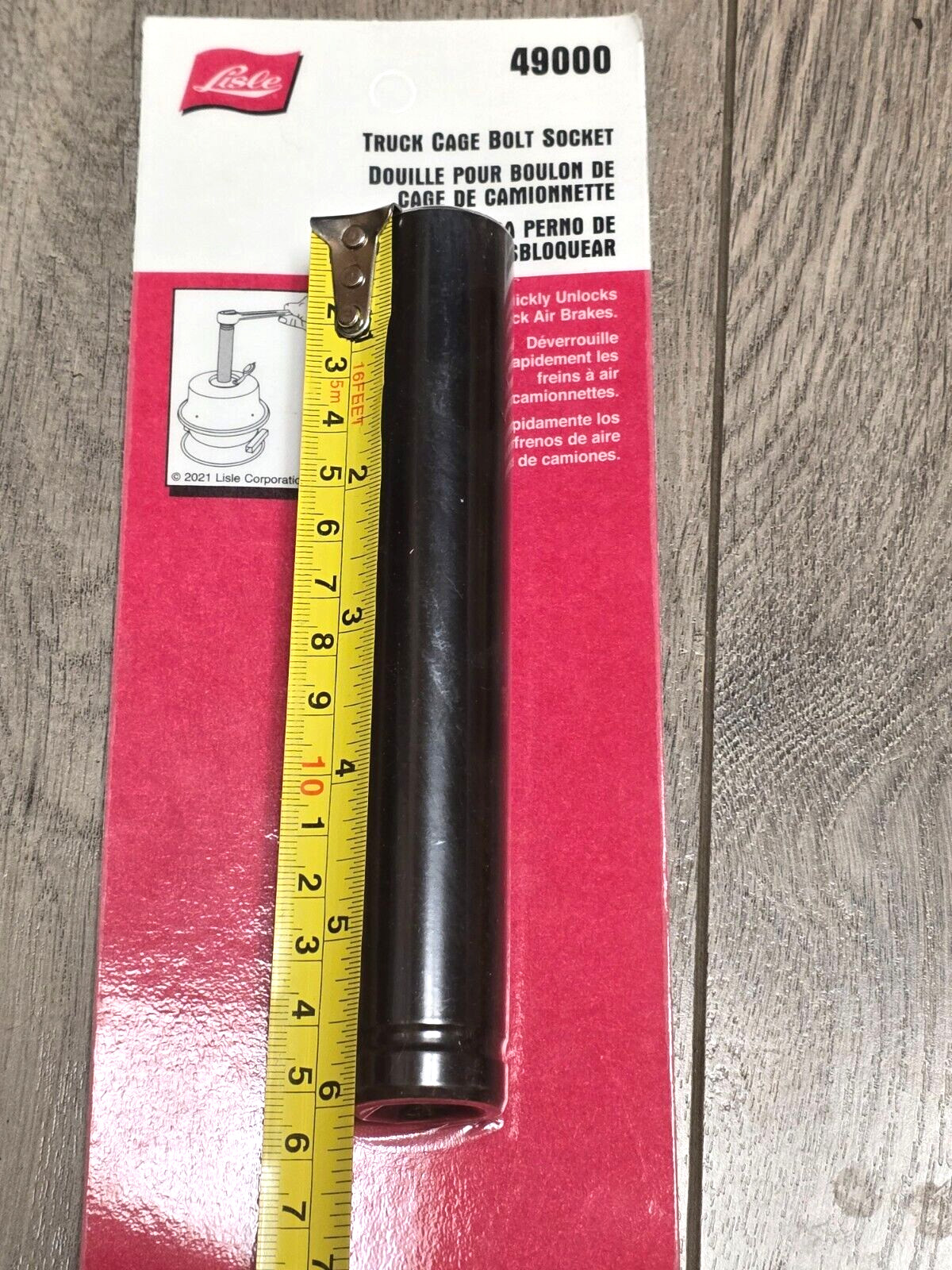 Lisle 3/4″ 6pt Extra Deep 6″ Long Truck Air Brake Cage Bolt Socket 1/2 dr #49000