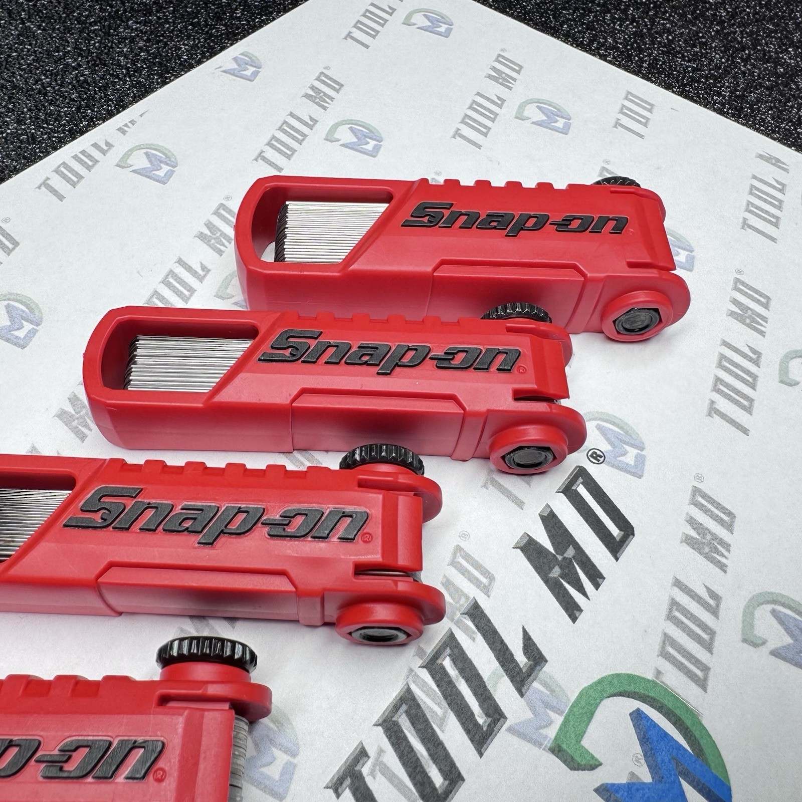 Snap-on Tools USA NEW RED 4pc Offset 45° & Straight Feeler Gauge Blade Sets
