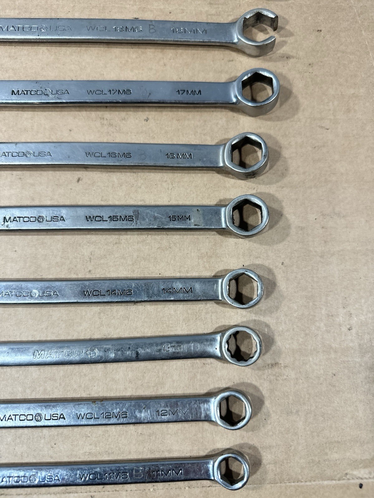 Matco Wrench Set Metric Set 9pcs WCL 11MM – 19MM USA Made