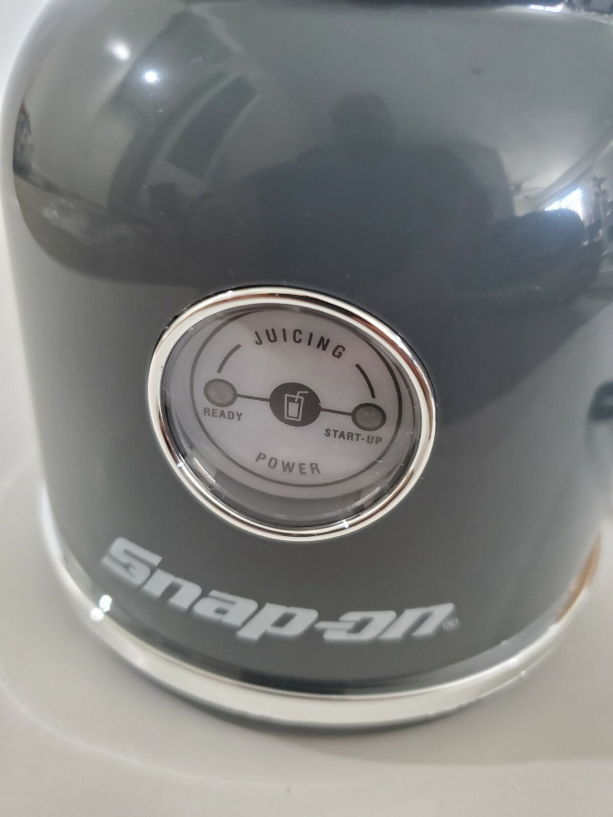 Snap-On Tools GRAY RETRO Smoothie Maker SSX21P137 W/Bottle & Straw NEW!!!!!!!!!!