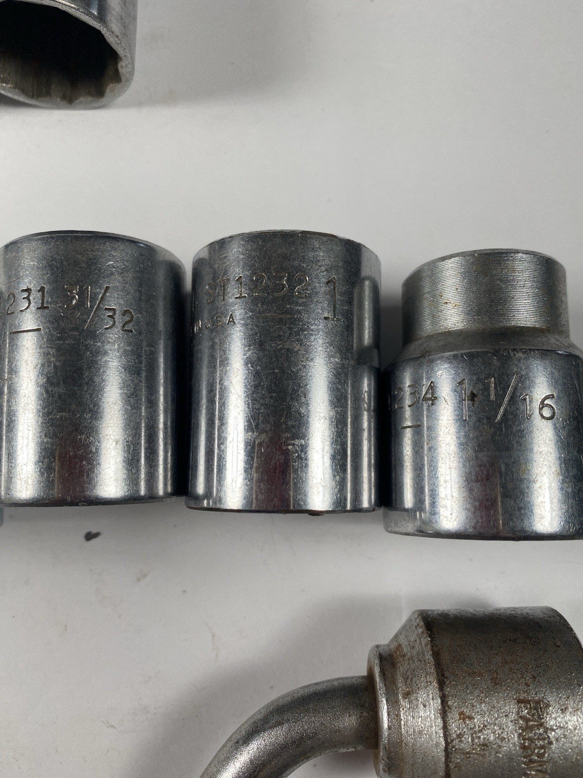 Vintage Fairmount USA Socket Set Lot 21 Pc Deep Std Handles SAE