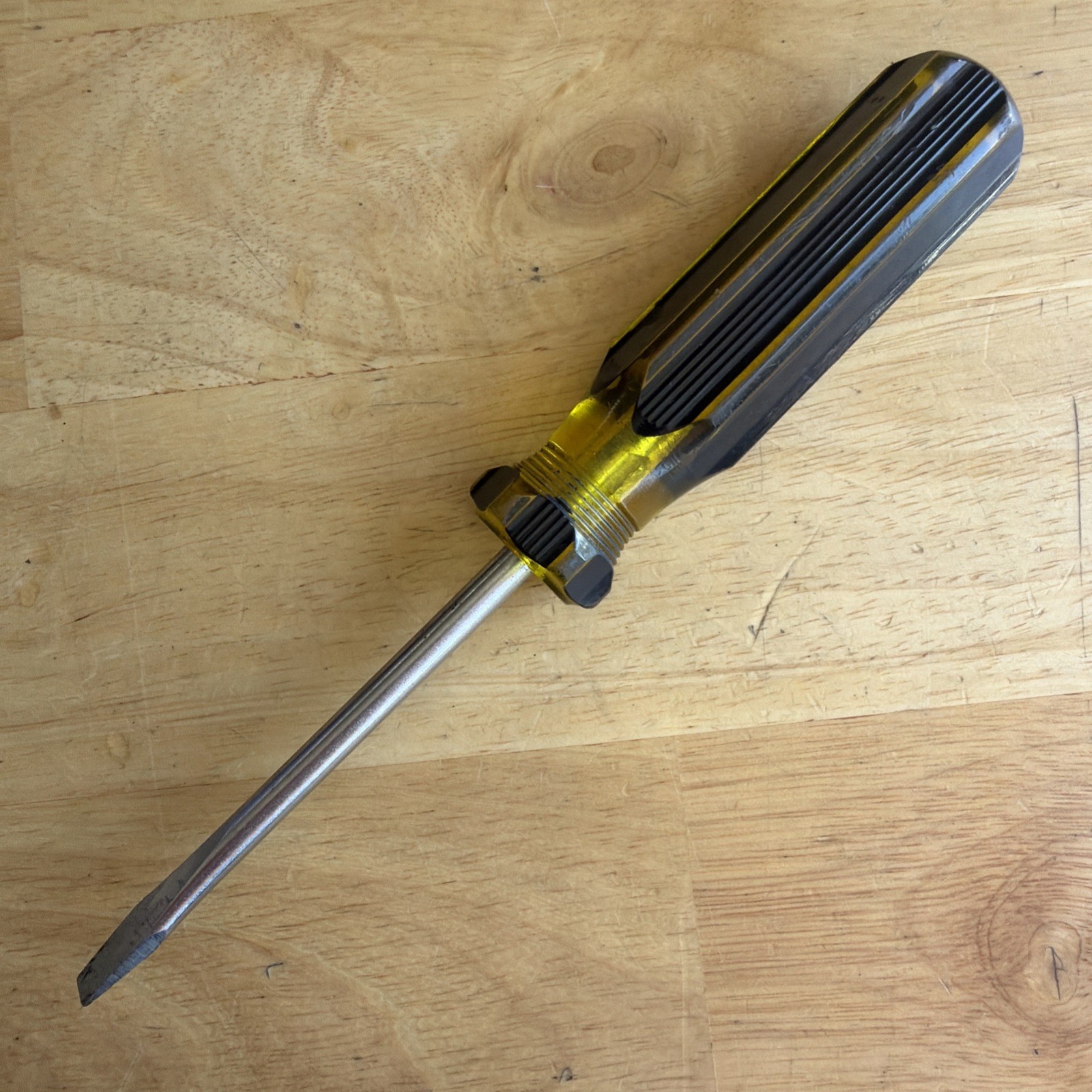 Blackhawk Tools 1/4″ Flat Slotted Screwdriver Yellow Black Handle ST1004 USA