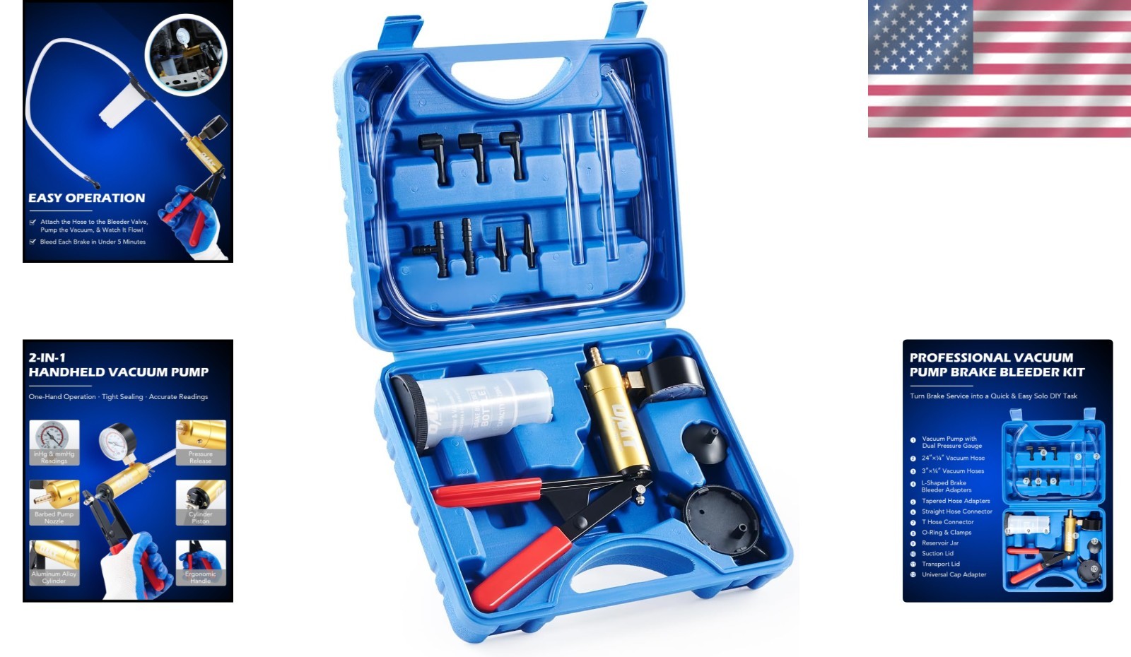 Corrosion-Resistant Brake Bleeding Kit with Easy Operation and Wide Application