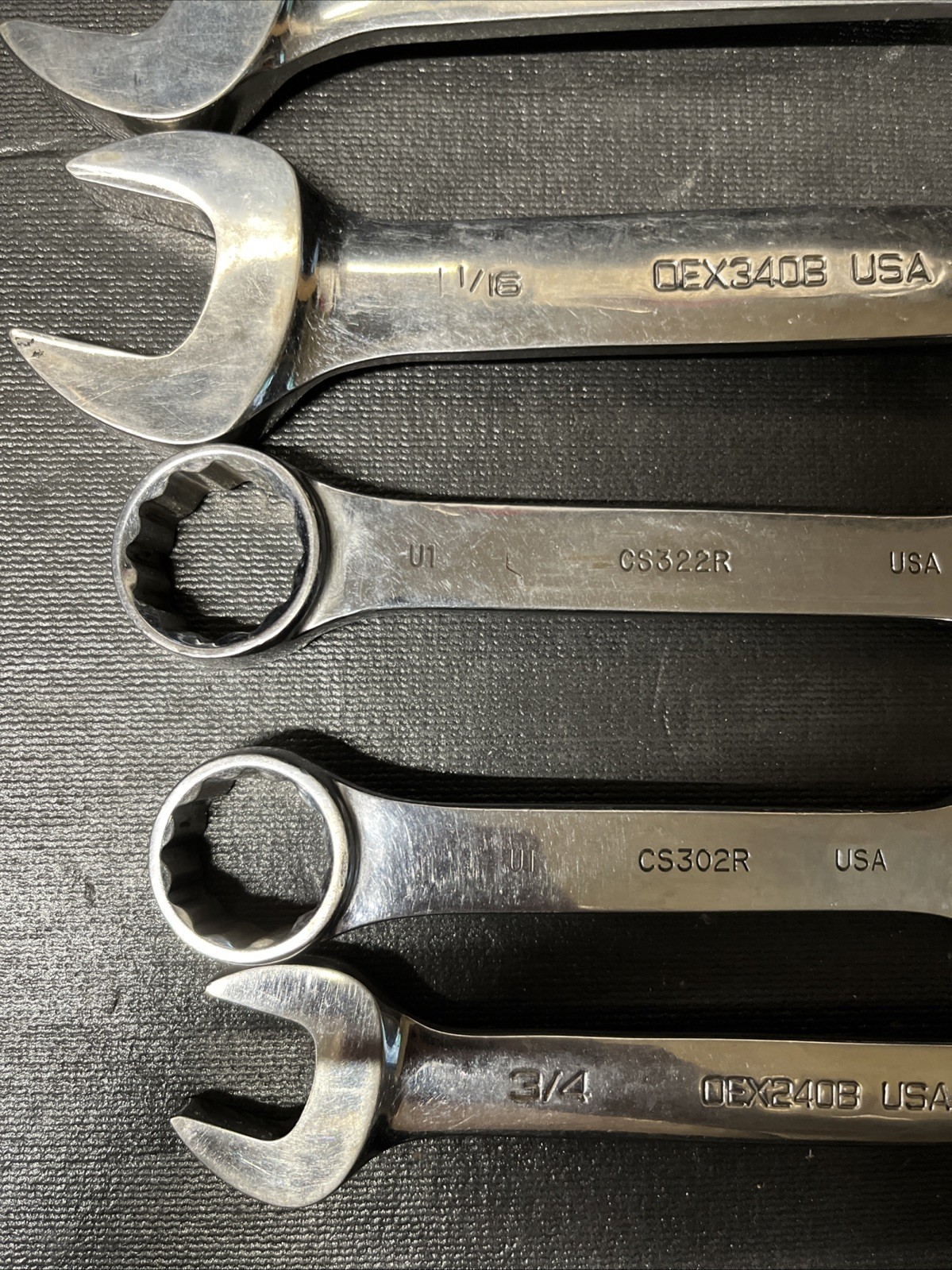 Mac Snap On 15 Piece 7/16-1-3/16” SAE 12PT Stubby Wrench Set Extra 1/2” 3/4”