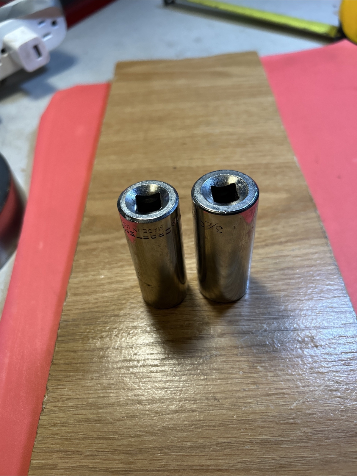 CRAFTSMAN – Lot Of 2 Deep Sockets,3/8” Drive,12pt (11/16” & 3/4”) -EE- Series