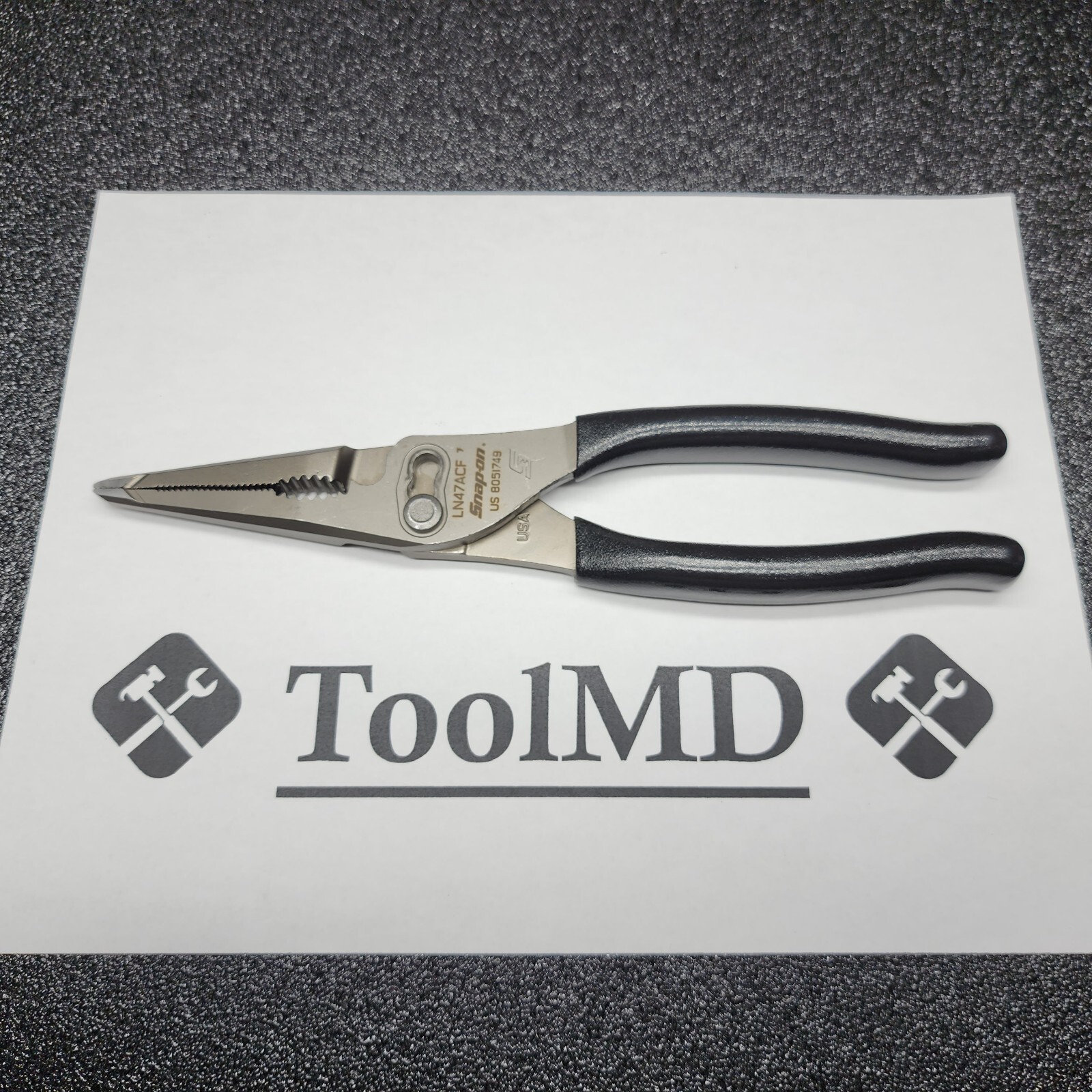 Snap-on Tools USA NEW BLACK 9″ Talon Grip Long Nose Slip Joint Pliers LN47ACF