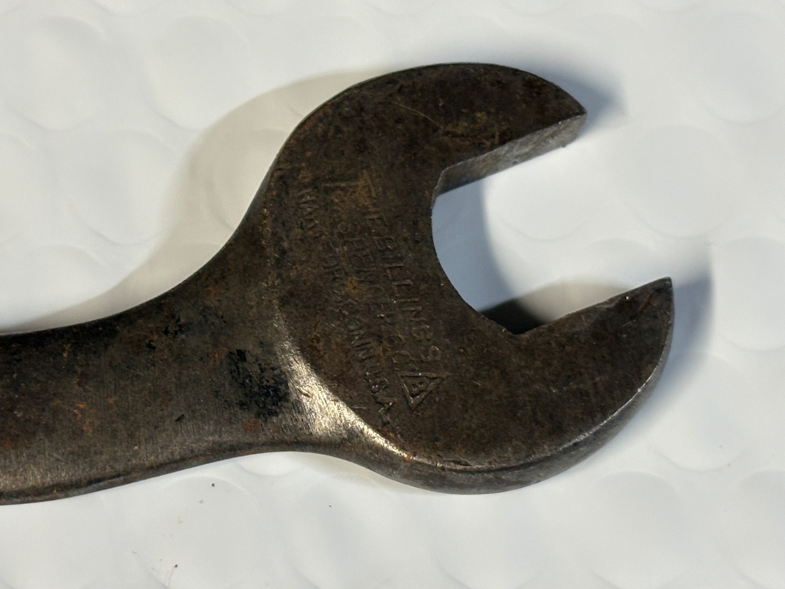 BILLINGS & SPENCER CO. ANTIQUE S-CURVE WRENCH, 3/8″ x 5/16″ SAE, #2007