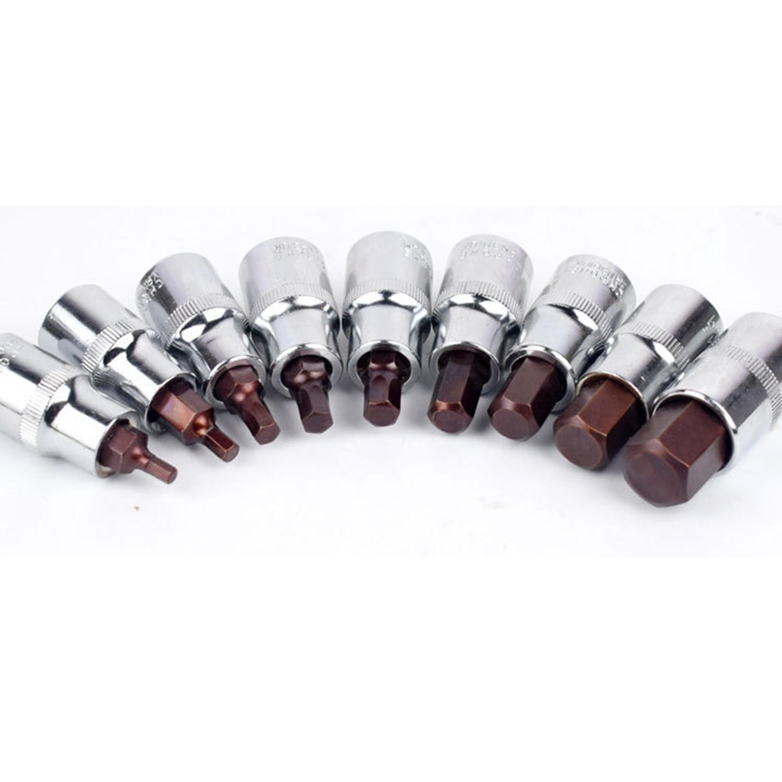 9Pcs 1/2 inch Hex Socket Set Parts Impact Socket Set for Machinery