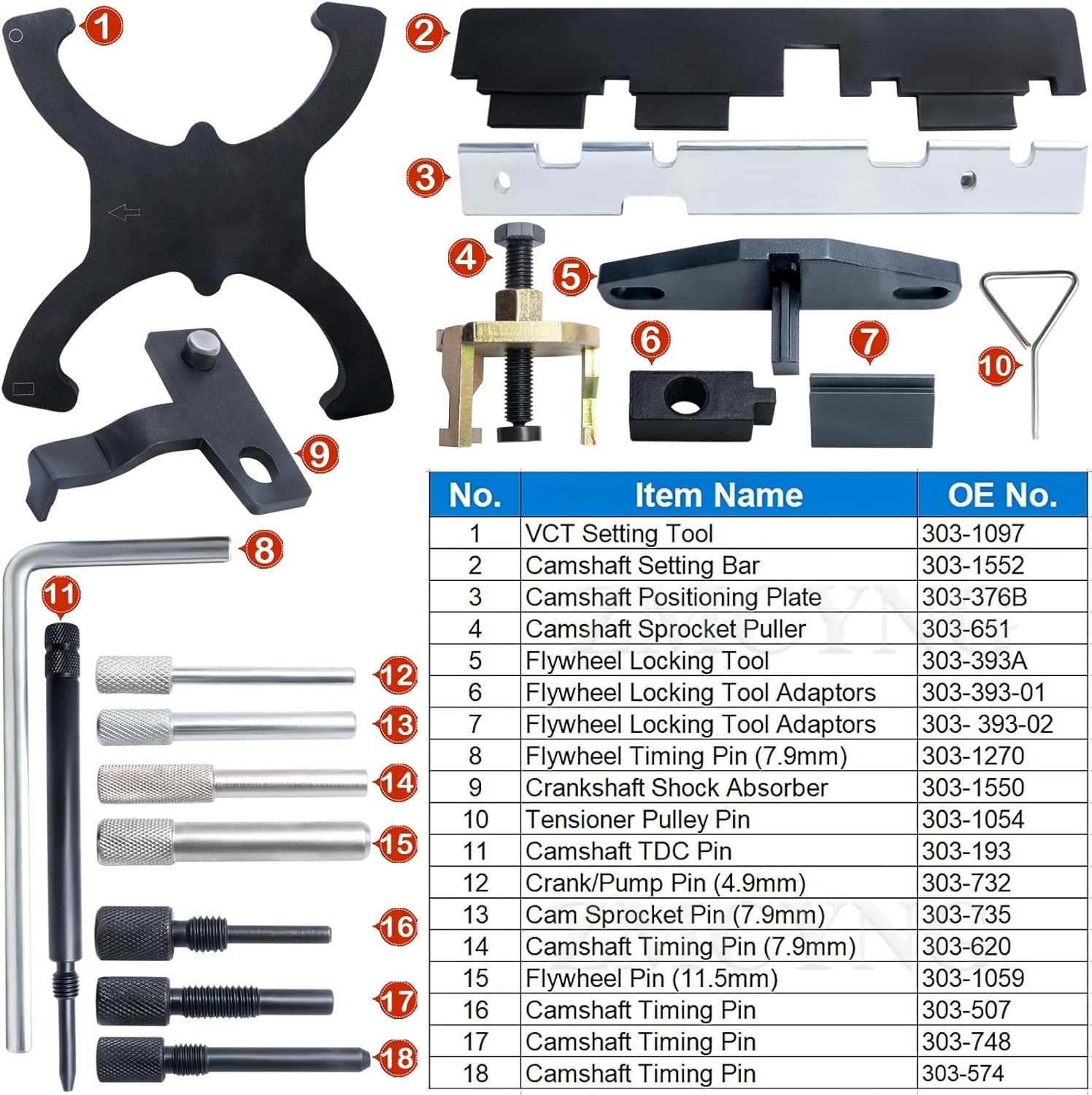 1.5 1.6 Timing Tool Kit Compatible with Ford Fiesta Fusion Escape Mazda 1.4…