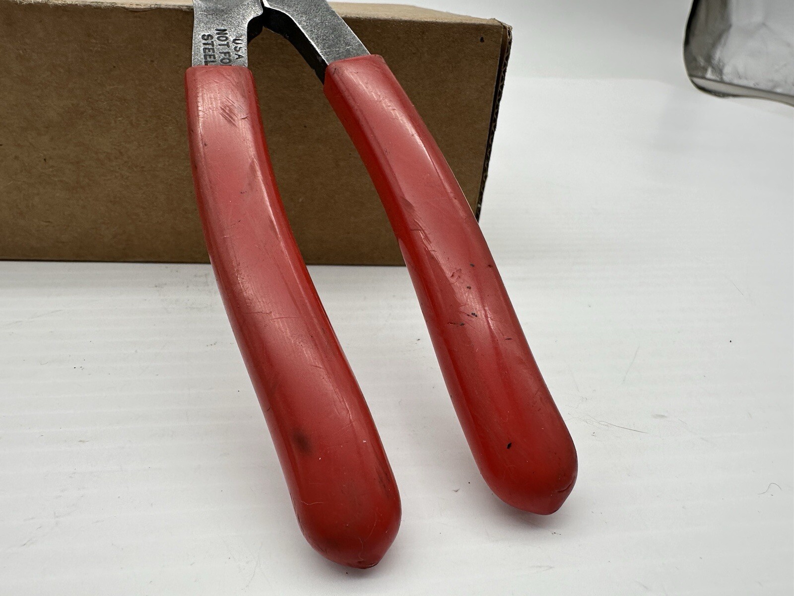 Vintage Tools USA Soft Metal Cable Cutters 8”Long Pliers Not For Steel