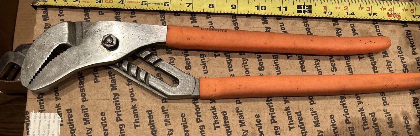 Cummins Slip Joint Adjustable Pipe Wrench Pliers 17″ SimilarTo Blue Point HL116P