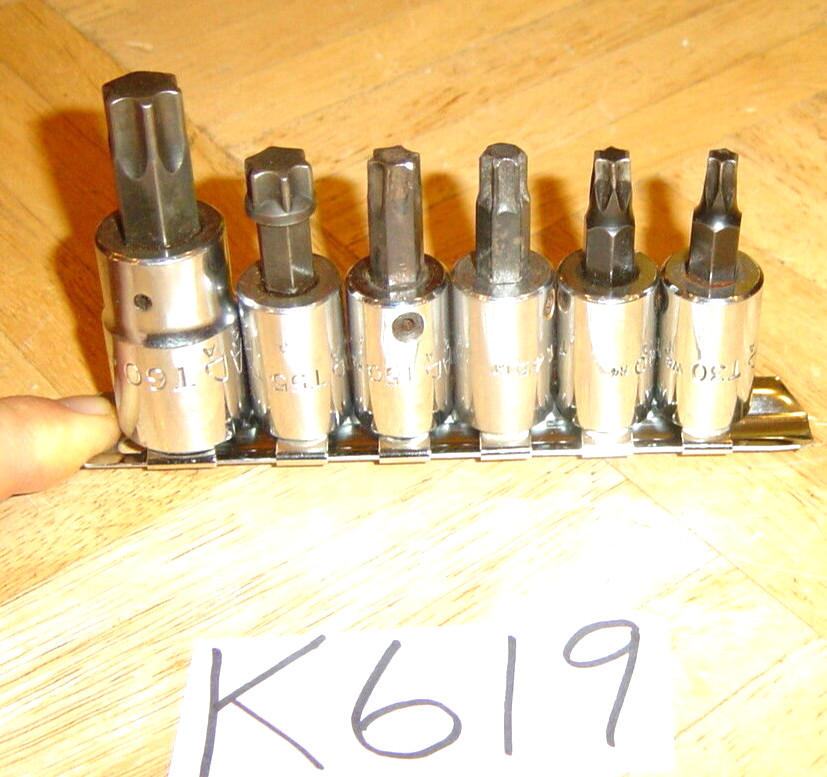 MAC TOOLS 6 PIECE MULTI DRIVE TORX BIT SOCKET DRIVER SET T30-T60