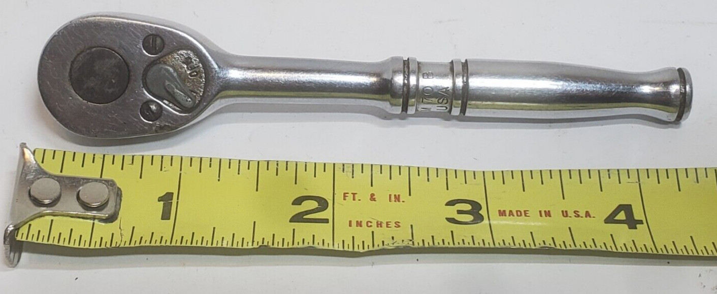 VINTAGE SNAP ON TOOLS TM70B 1/4 DRIVE RATCHET USA