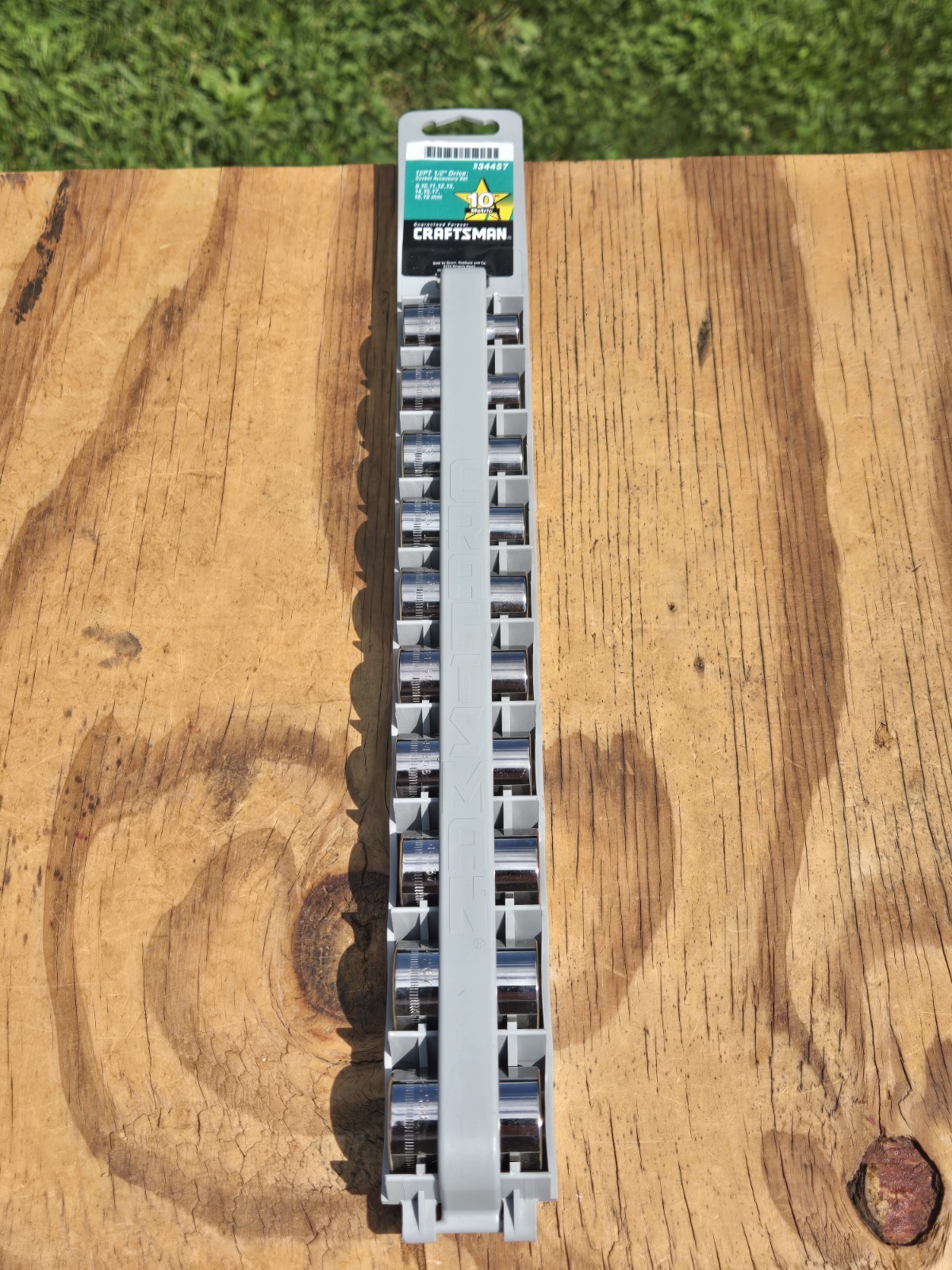 Vntg NOS SEARS Craftsman USA 10pc 1/2” Drive METRIC Socket Set 12pt 9-19mm 34457