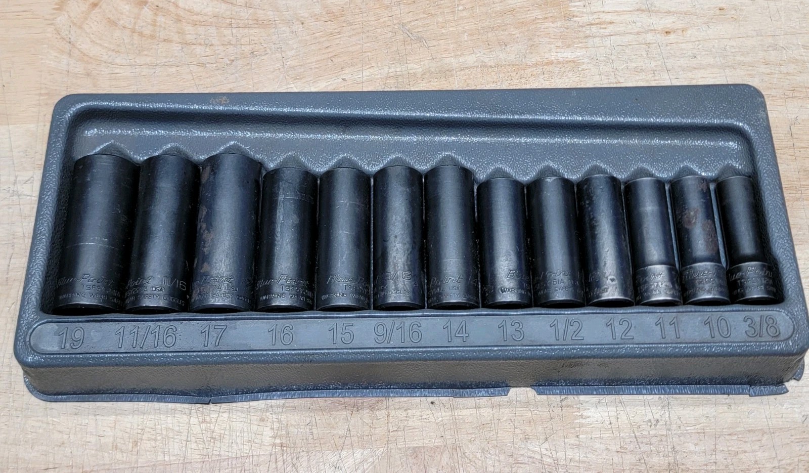 Blue-Point 3/8″ Drive DEEP Metric & SAE TWIST Impact Socket Set 213TSFSYA
