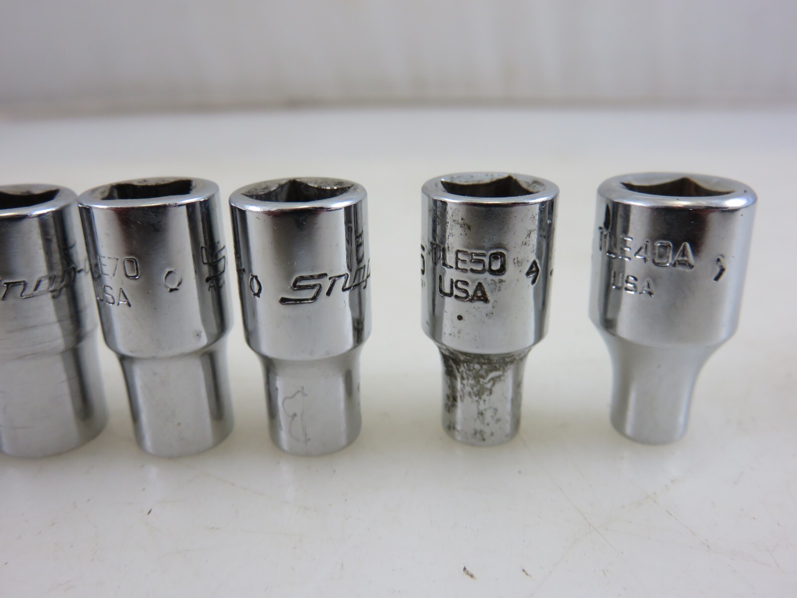Snap-On 210AFLEY Inverted Torx Shallow Socket Set E4-E18 10pc Set 1/4″ & 3/8″ Dr