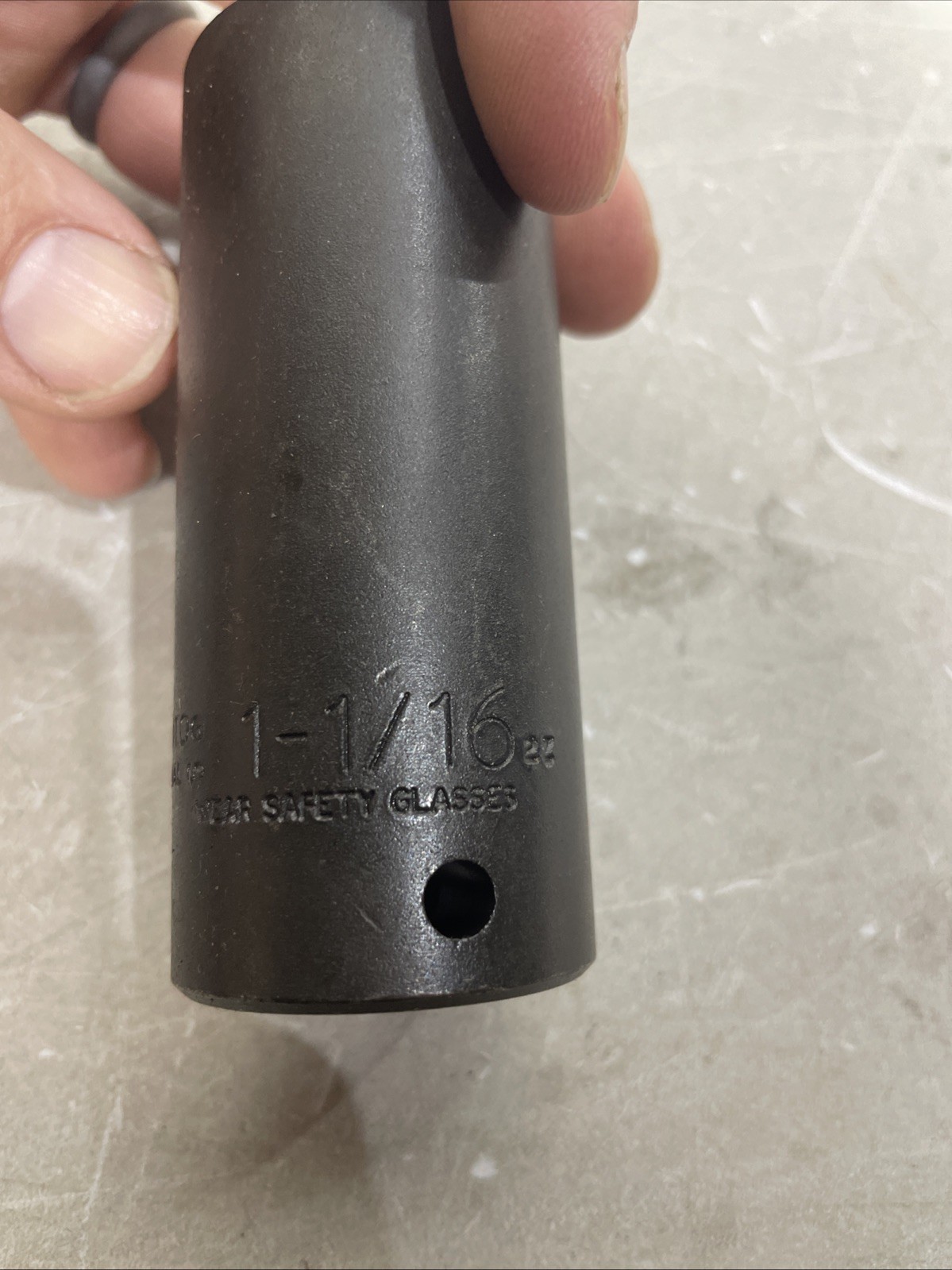 Proto J7334HT, 1-1/16″ Deep Impact Socket, 1/2″ Drive, 6 Point, Thinned Walled