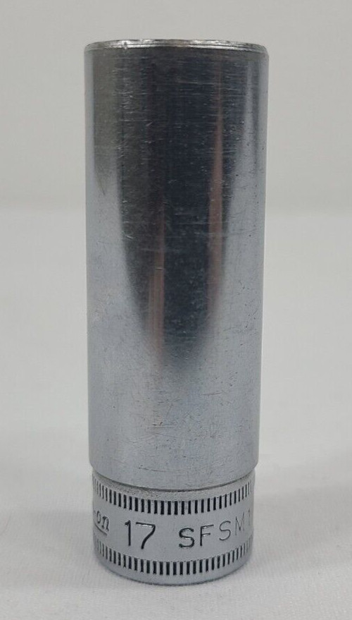 Snap-On 3/8″ Drive 17mm 6 Point Deep Chrome Socket SFSM17 USA