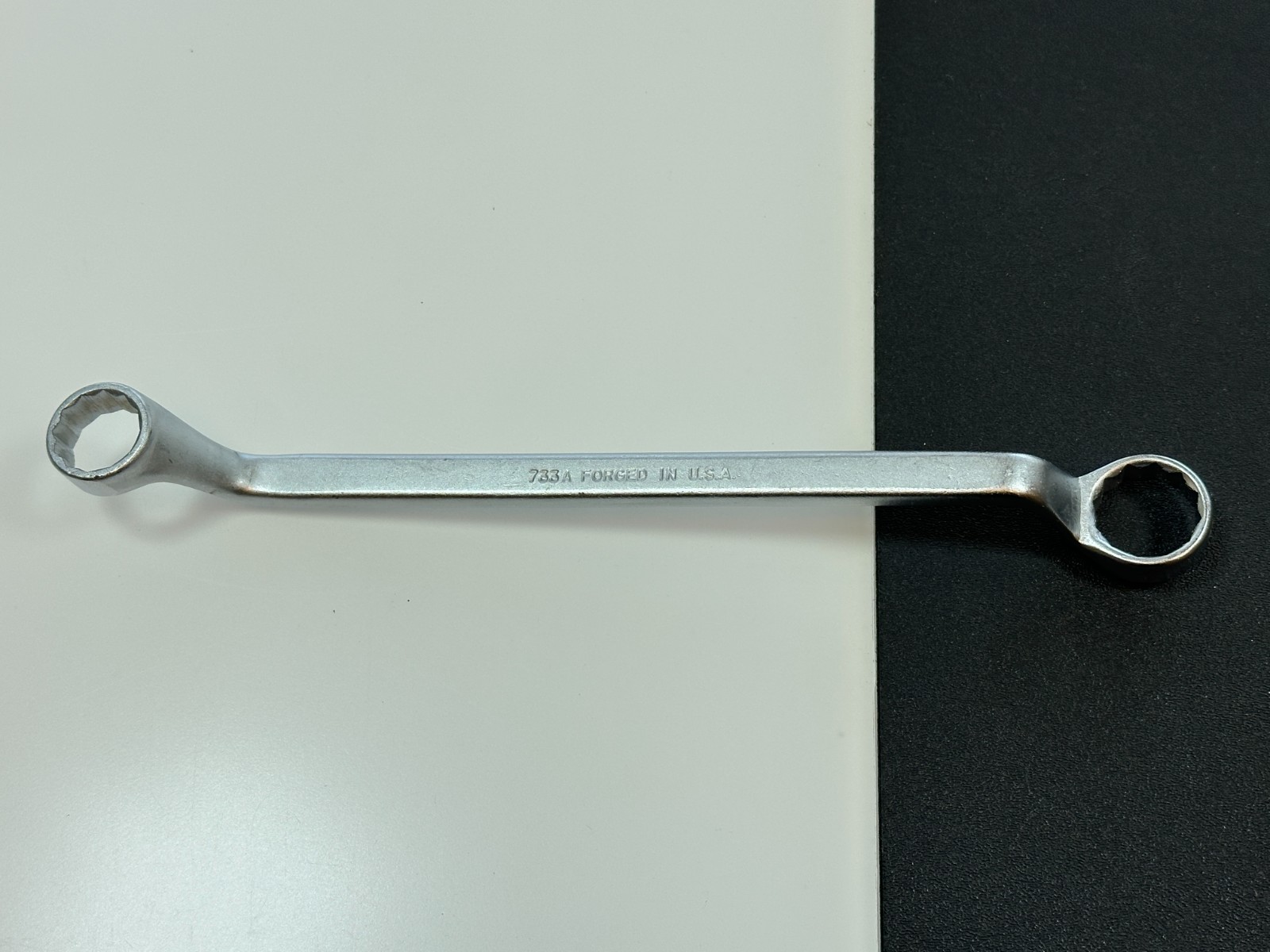 🇺🇸Indestro Tools USA 733A SAE 3/4” x 7/8” Offset Box End Wrench, NEW Old Stock