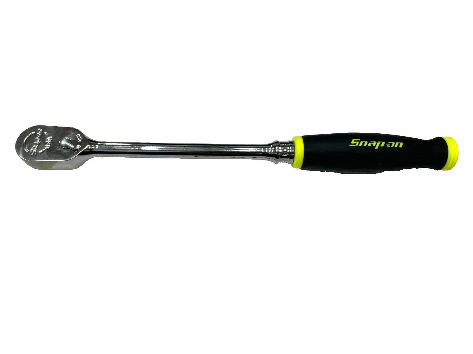 Snap-on Tools USA NEW 3/8″ Drive HIVIZ Soft Grip LONG Fixed Head Ratchet FHL80HV