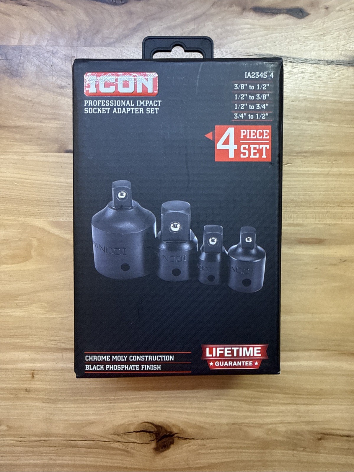 ICON Tools – Impact Socket Adapter Set, 4 Piece IA234S-4 Item 57717