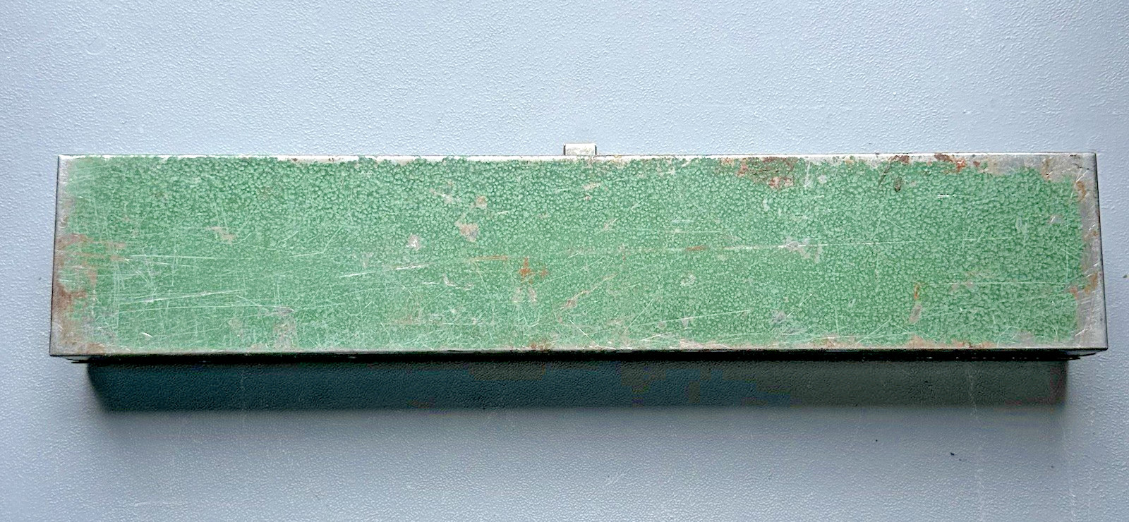 Vintage SK Tools Green Metal Socket Set Box 15″x3″Long Empty Case with Tray