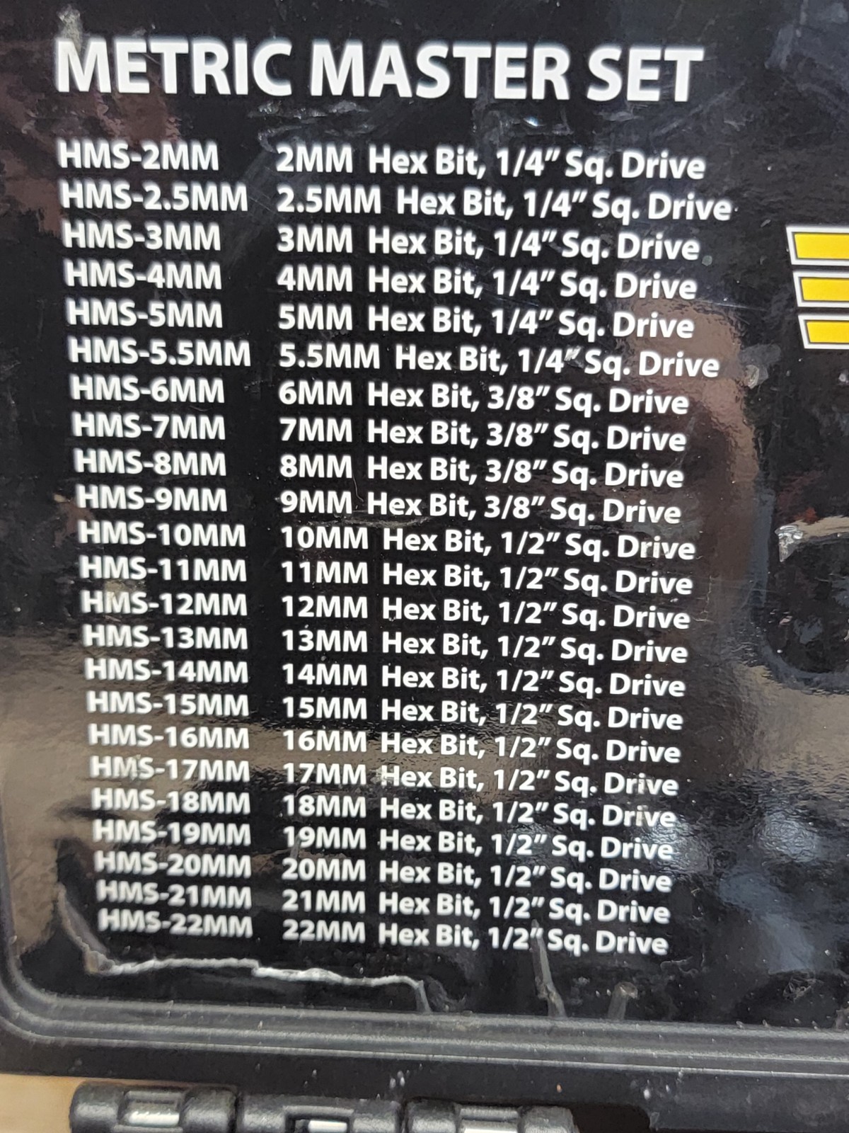 Vim Tools MMS23 23 Pc 2-22MM Metric Hex Drivers Master Set S2 Steel Elite Series