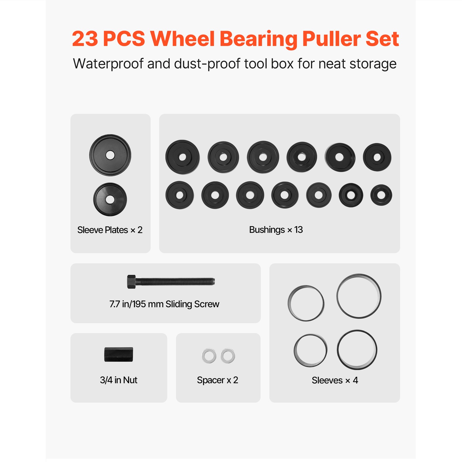 Uimoso 23-Piece Front Wheel Bearing Removal and Installation Tool Kit