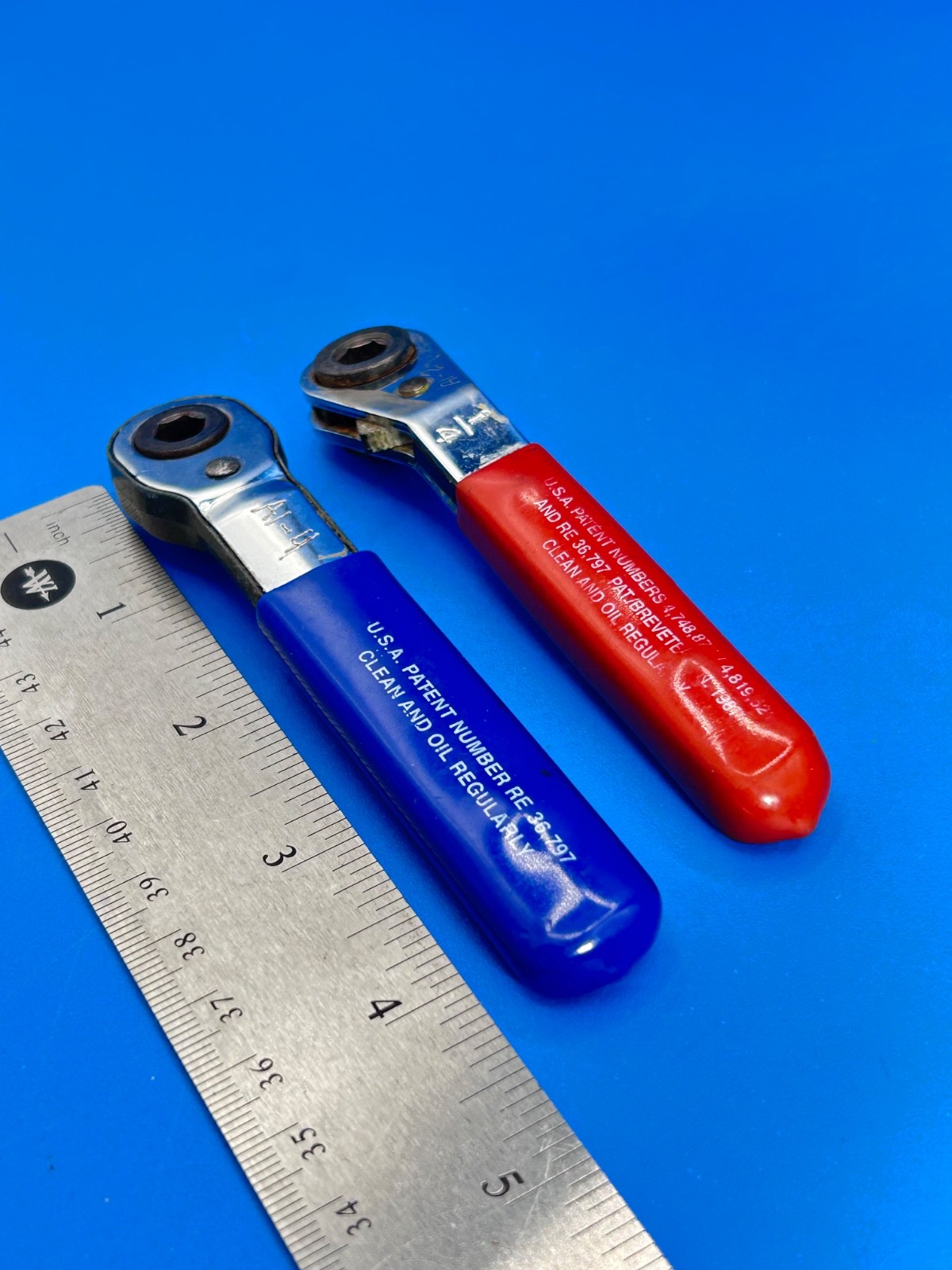 Blue Point Tools Offset Mini Ratcheting Driver 1/4” BTWOS 2 Pieces USA N-8