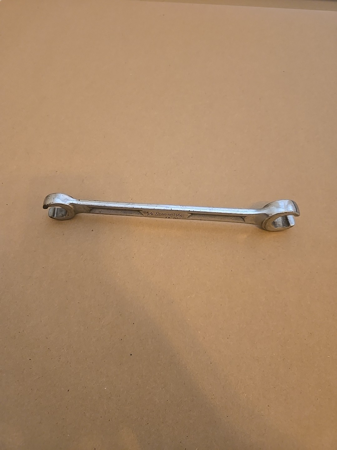 Snap On 5/8″-11/16″ 6PT SAE Chrome Flare Nut End Wrench USA RXH2022S