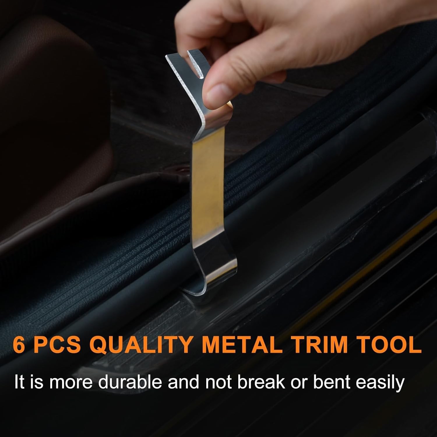 6pcs Metal Trim Removal Tool, Auto Pry Tool Kit Trim Removal Tool Set for Vehicl