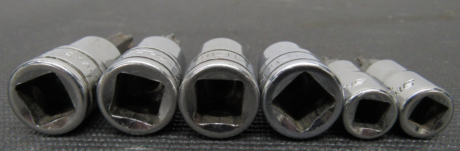 Snap On Torx Bit Socket Lot FTX47E FTX45E FTX40TPE FTX40E TTX10E TTX8E